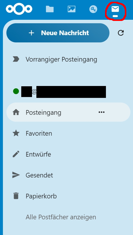 E-Mail-Button-in-der-Menueleiste
