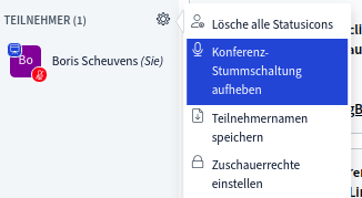 StummSchaltungAufheben